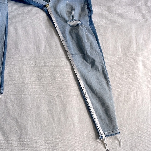 rta Gypsy Distressed Two Tone Skinny Jeans Size 29 - Picture 12 of 12